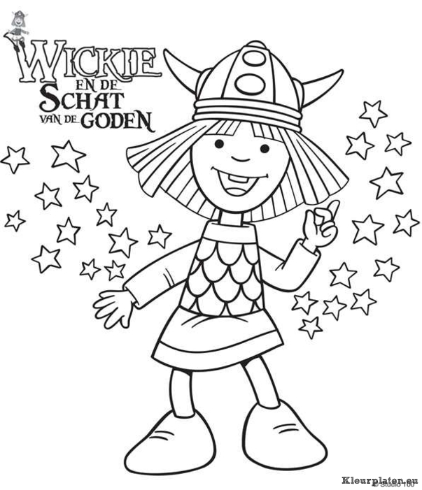 Wickie en de schat van de goden kleurplaten