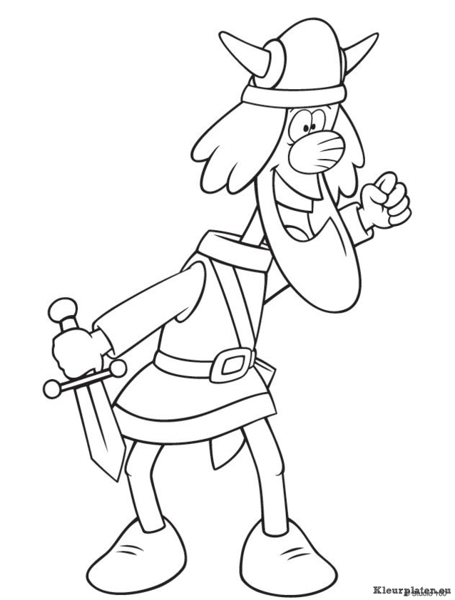 Wicky de viking kleurplaten