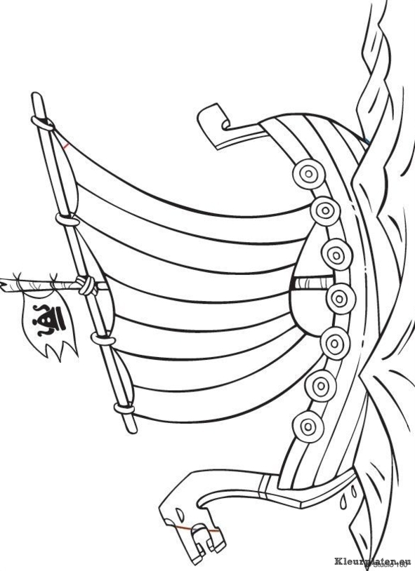 Wicky de viking kleurplaat