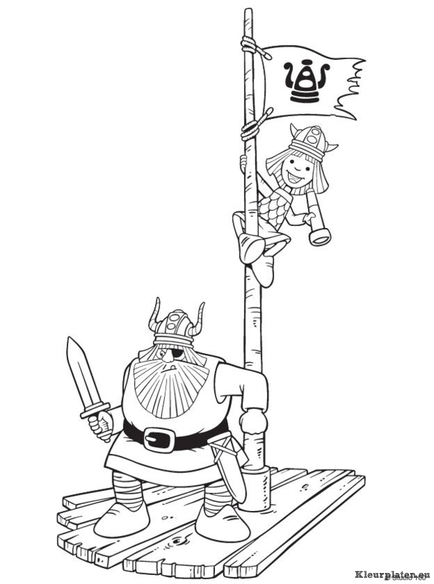 Wicky de viking kleurplaten