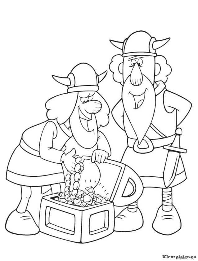 Wicky de viking kleurplaten