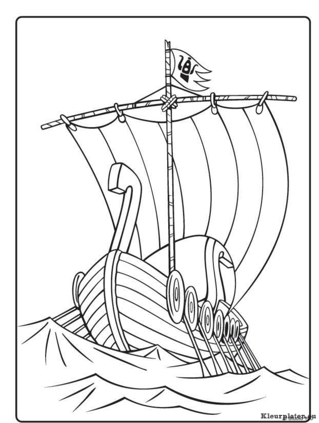 Wicky de viking kleurplaat