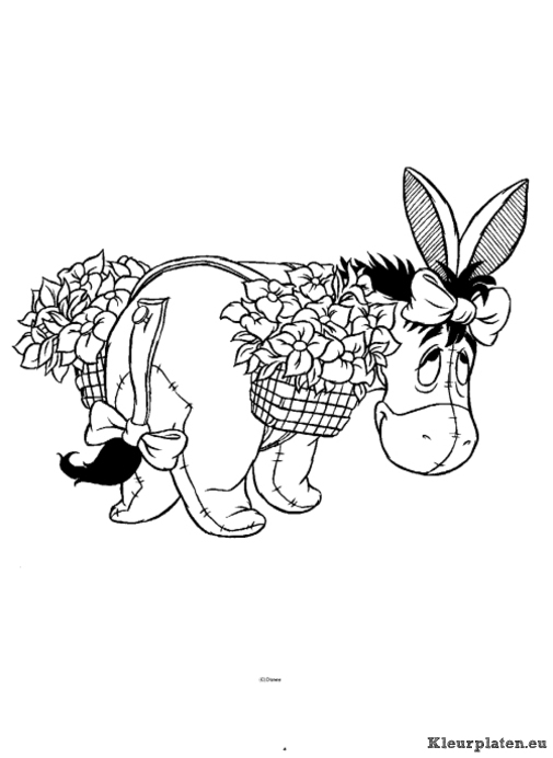 Winnie de poeh en iejoor kleurplaten