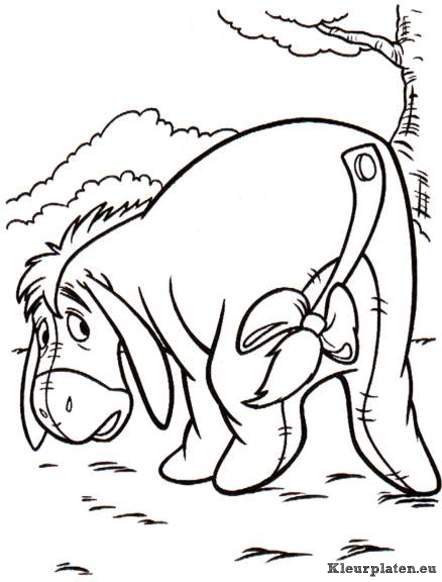Winnie de poeh en iejoor kleurplaten