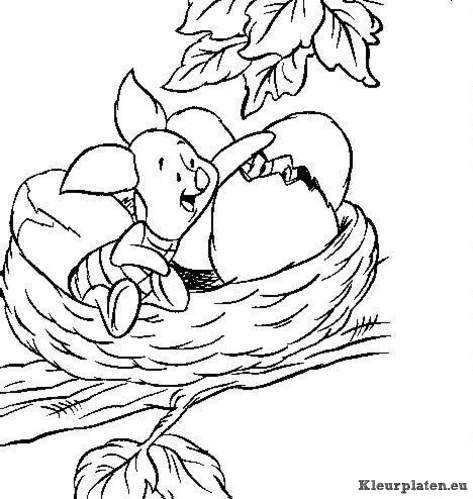 Winnie de pooh en knorretje kleurplaten