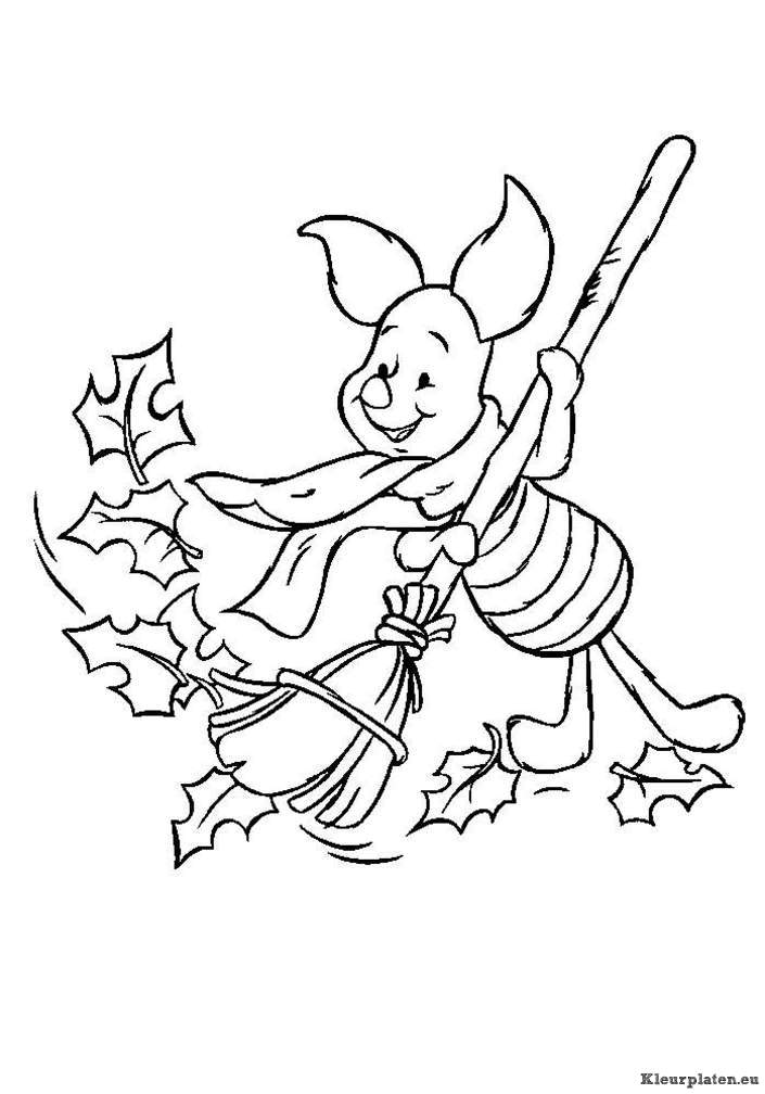 Winnie de pooh en knorretje kleurplaten