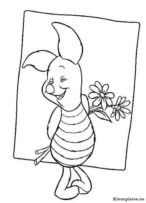 Winnie de pooh en knorretje kleurplaten