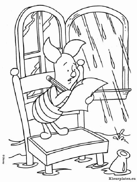 Winnie de pooh en knorretje kleurplaten
