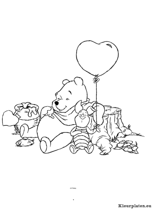 Winnie de pooh kleurplaat