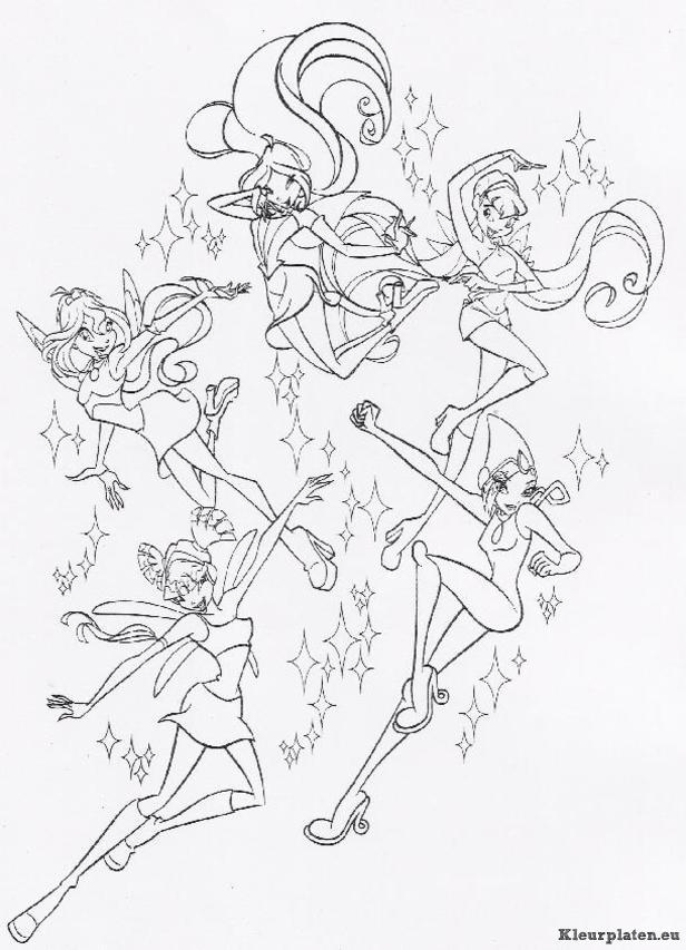 Winx club kleurplaten
