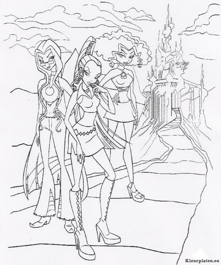 Winx club kleurplaten
