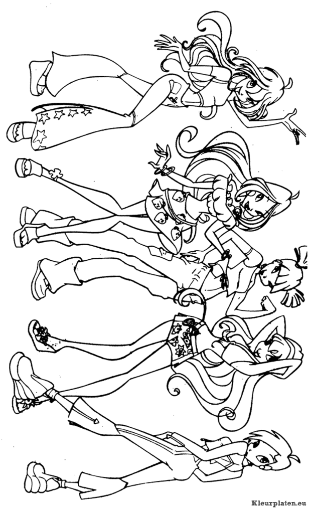 Winx club kleurplaten