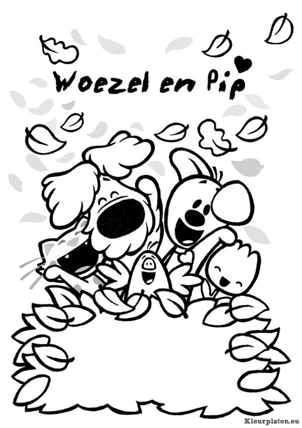 Woezel en pip kleurplaten