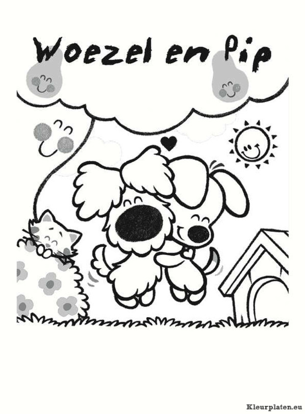 Woezel en pip kleurplaten