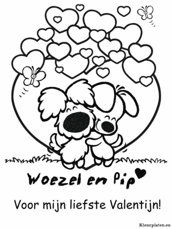 Woezel en pip kleurplaten