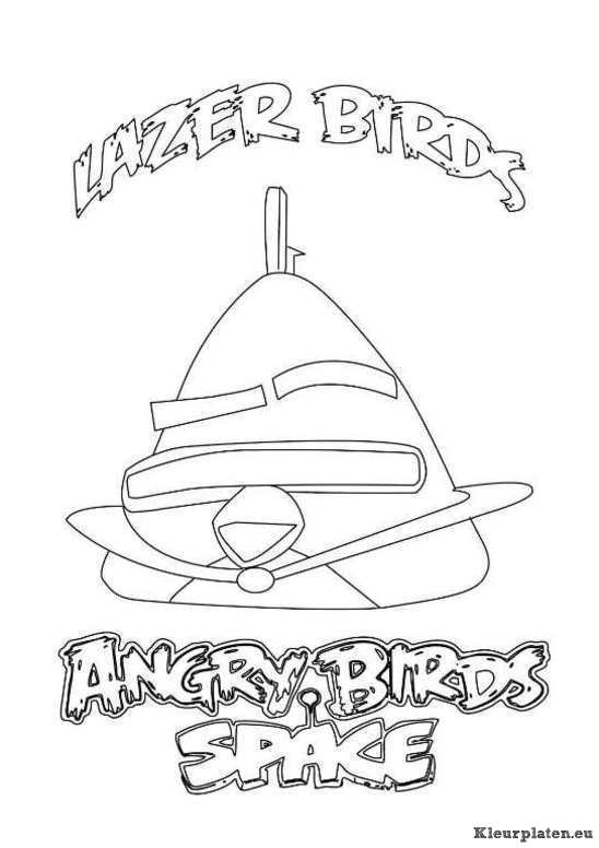 Angry birds space kleurplaat