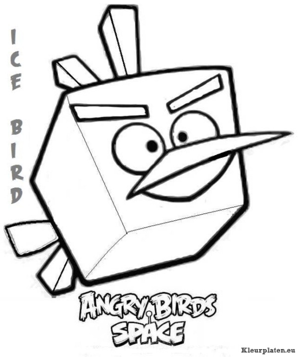 Angry birds space kleurplaat