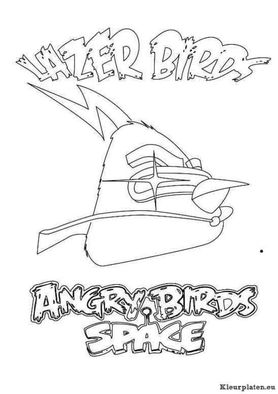 Angry birds space kleurplaten