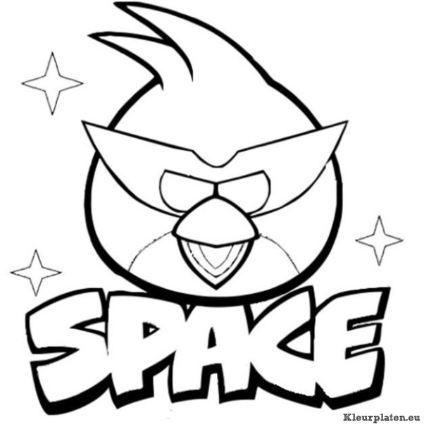 Angry birds space kleurplaat
