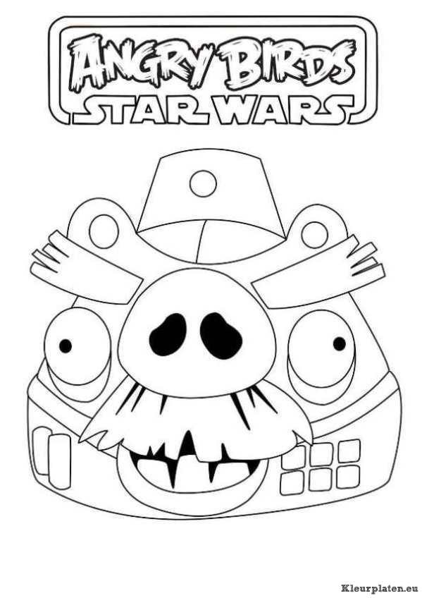 Angry birds star wars kleurplaten
