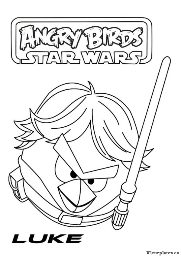 Angry birds star wars kleurplaat