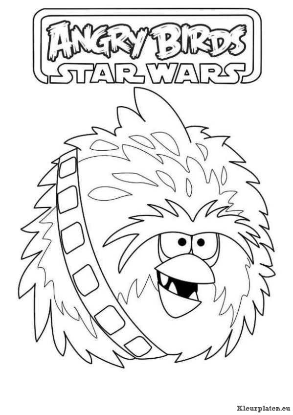Angry birds star wars kleurplaten