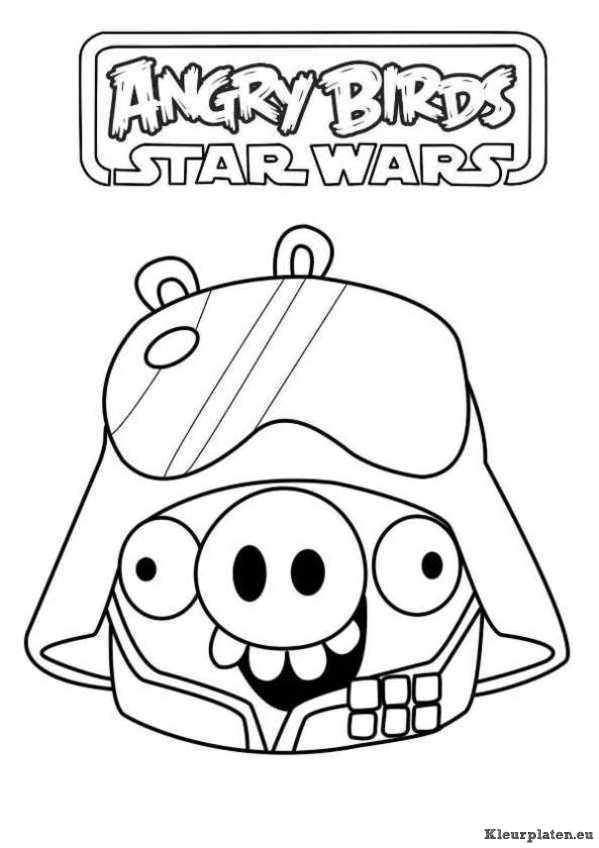 Angry birds star wars kleurplaten