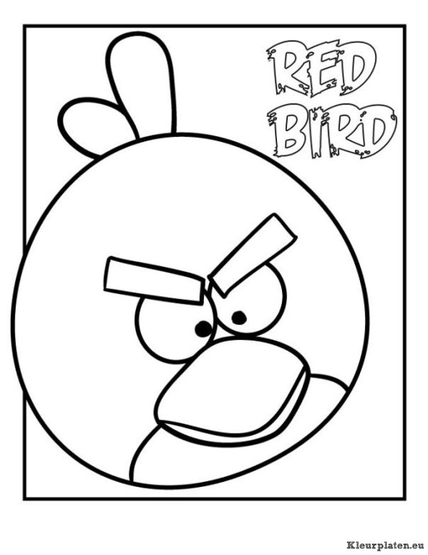 Red Bird kleurplaat