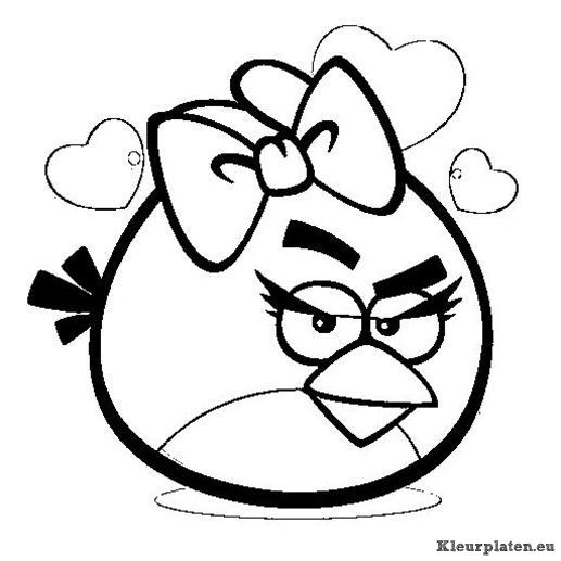 Angry birds kleurplaten