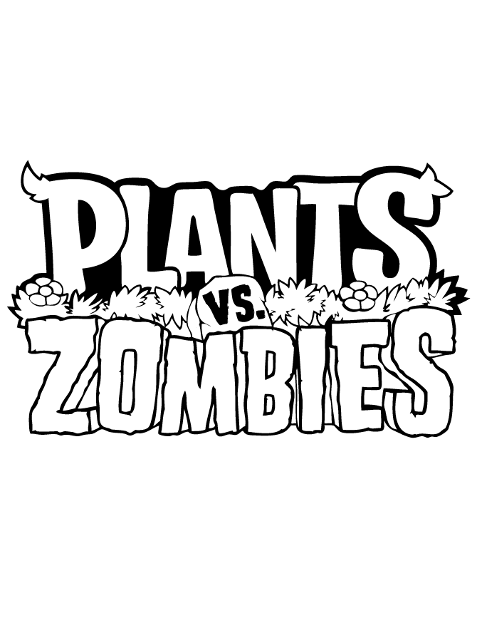 Plants vs zombies kleurplaat