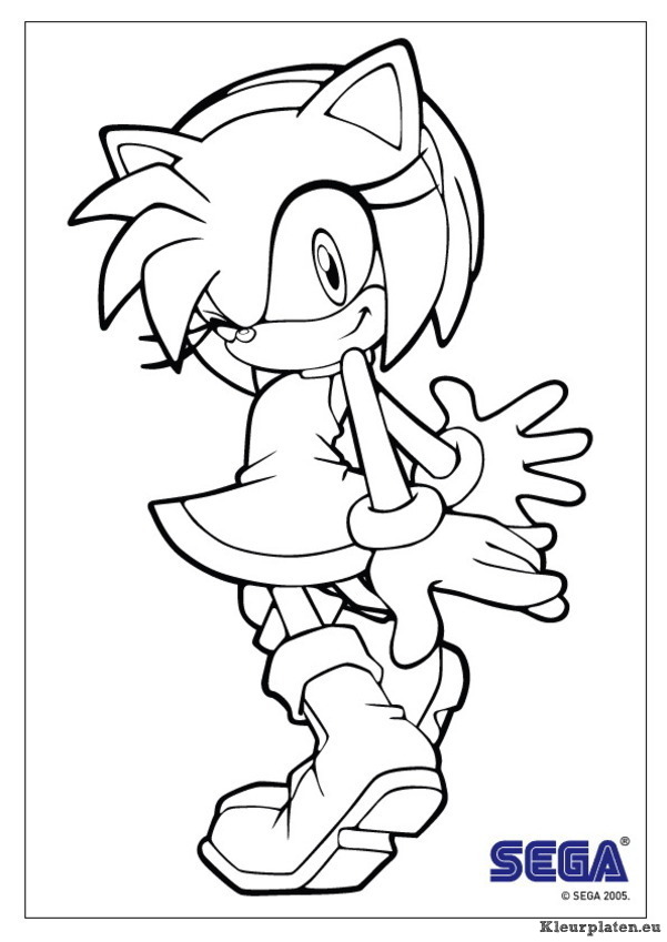 Sonic x kleurplaten