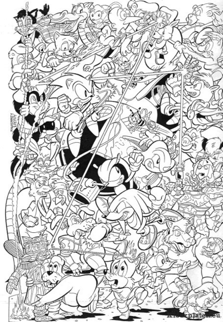 Sonic x kleurplaten