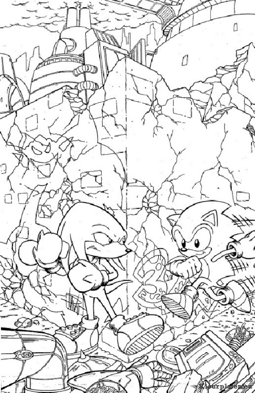 Sonic x kleurplaten