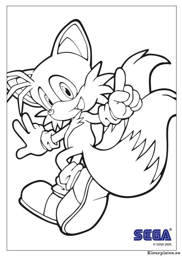 Sonic x kleurplaten