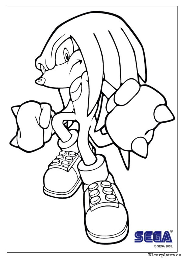 Sonic x kleurplaten