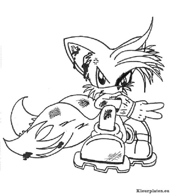 Sonic x kleurplaten