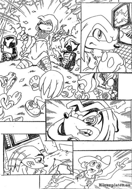 Sonic x kleurplaten