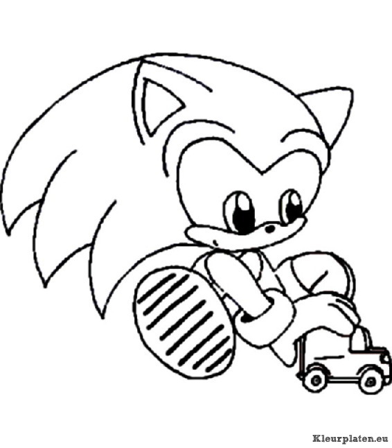 Sonic x kleurplaat