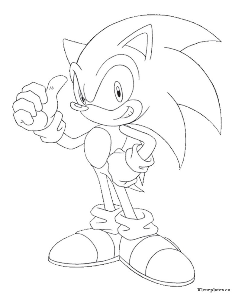 Sonic x kleurplaten