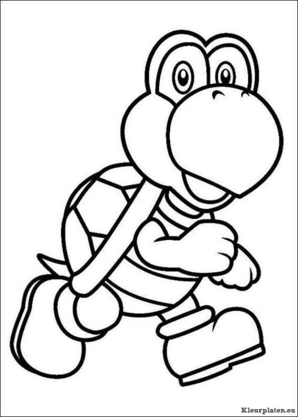 Super mario bros kleurplaten