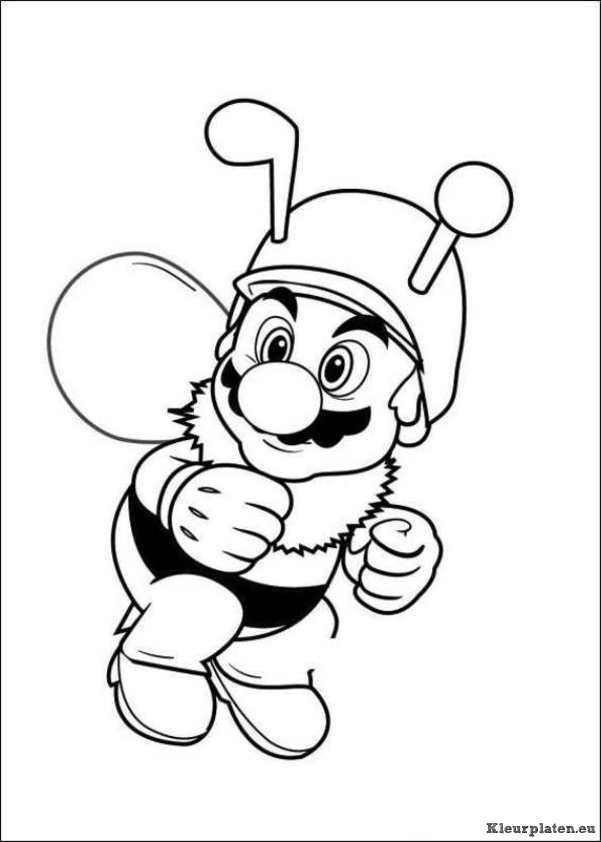 Super mario bros kleurplaten