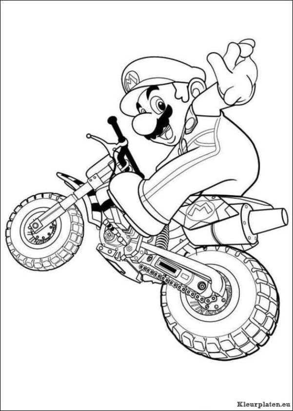 Super mario bros kleurplaten