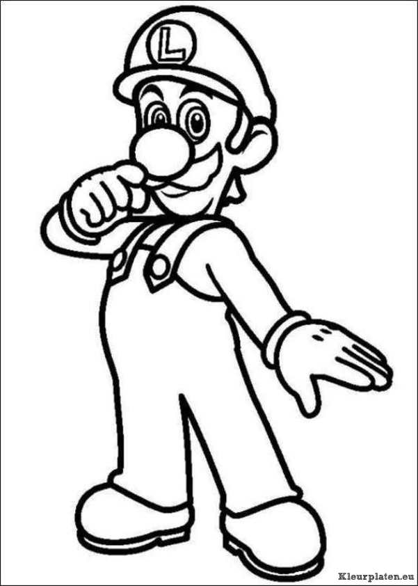 Super mario bros kleurplaten