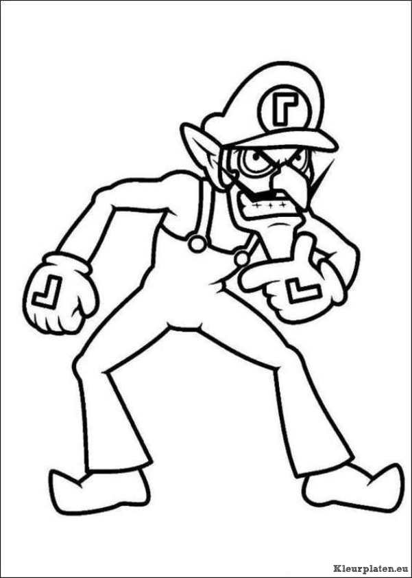 Super mario bros kleurplaten