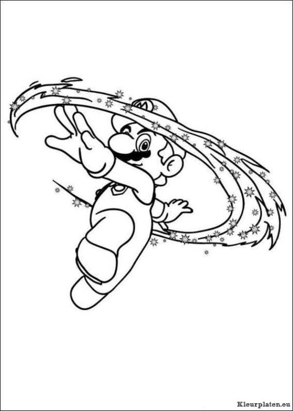 Super mario bros kleurplaten