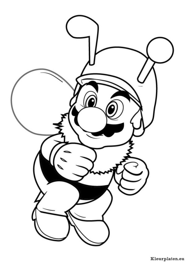 Super mario bros kleurplaten