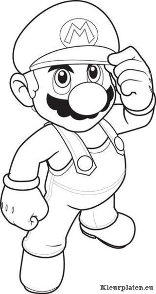 Super mario bros kleurplaten