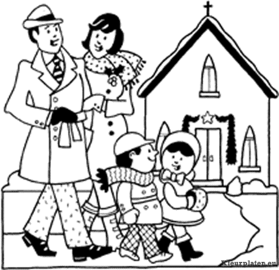 Kerst gezang kleurplaten