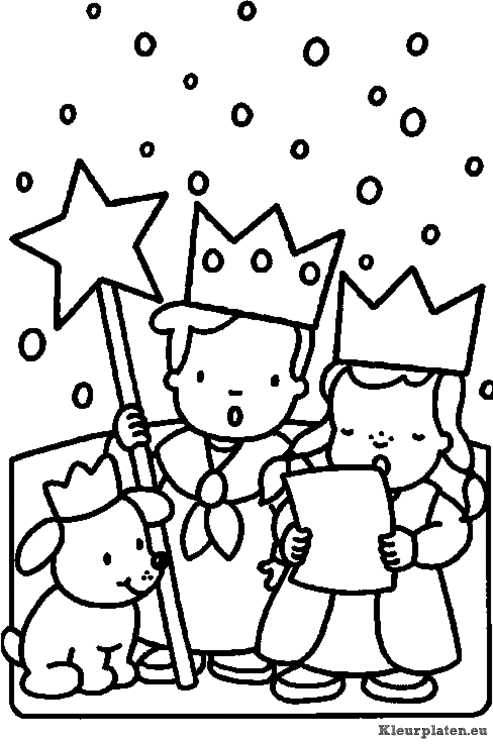 Kerst gezang kleurplaten