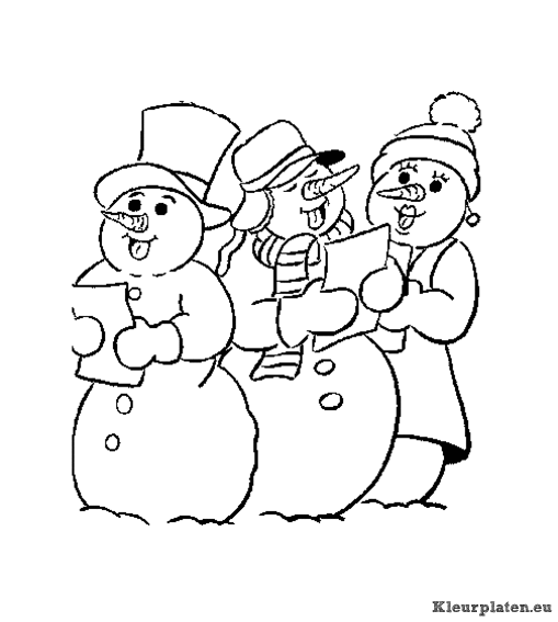 Kerst gezang kleurplaten